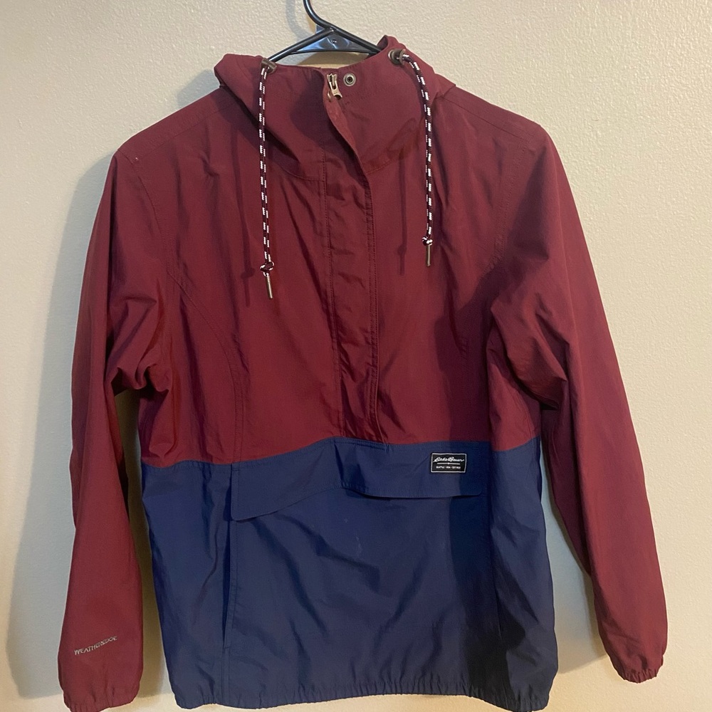 Women’s Two-Tone Eddie Bauer Jacket - Maroon and Navy